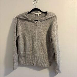 Workshop Republic Clothing Heather Gray Zip-Up Cardigan